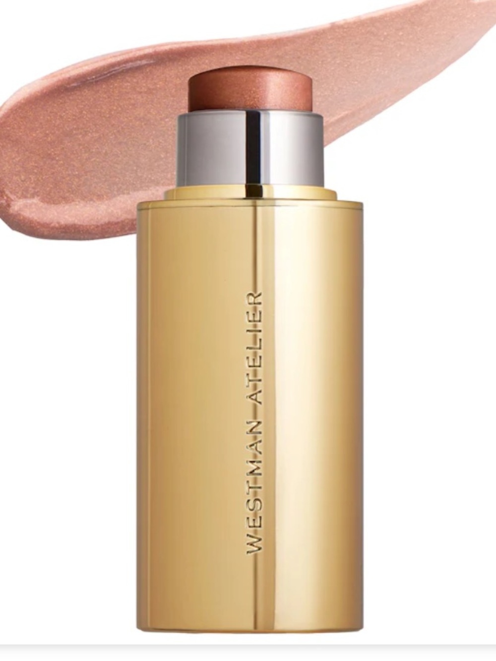 Westman Atelier
Lit Up Glassy Gel Highlighter Stick in Brûlée